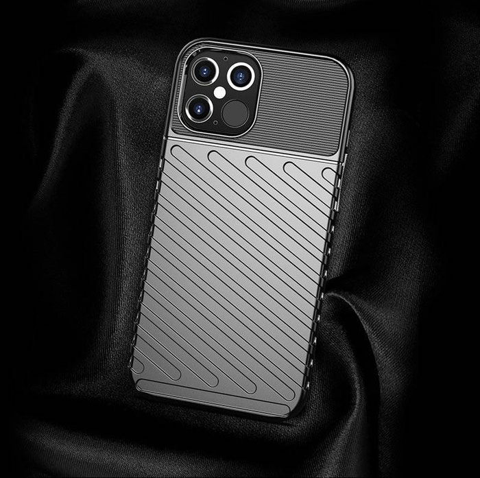 Thunder Case flexible blindé coque housse iPhone 12 Pro Max bleu