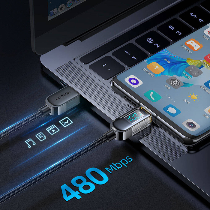 Joyroom USB C - Cable USB C 100W para carga rápida y transferencia de datos 1,2 m negro (S-CC100A4)