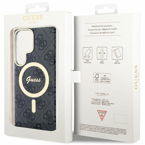 Coque Guess GUHMS23LH4STK S23 Ultra S918 noir/noircase 4G MagSage Case