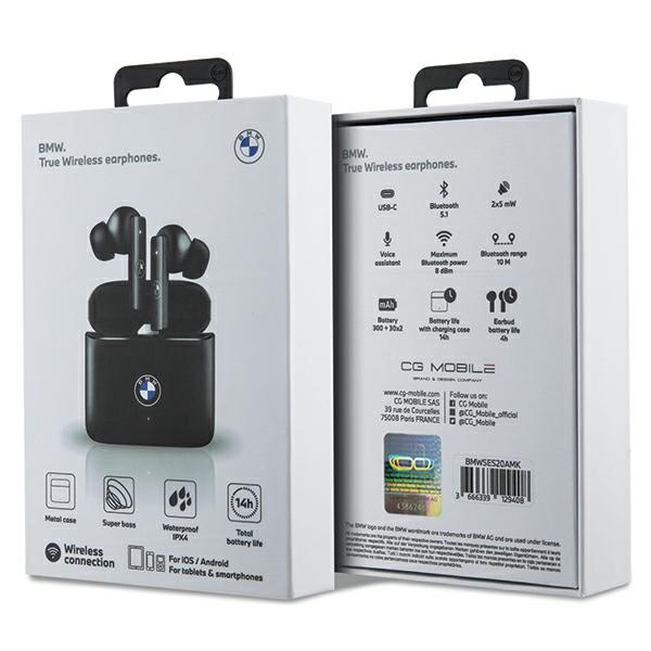 BMW headphones Bluetooth BMWSES20AMK TWS + docking station black/black Signature