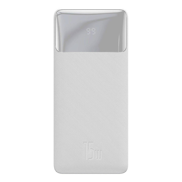 Baseus Bipow Fast Charging Power Bank 20000mAh 15W white (Overseas Edition) + USB-A - Micro USB 0.25m cable white (PPBD050102)