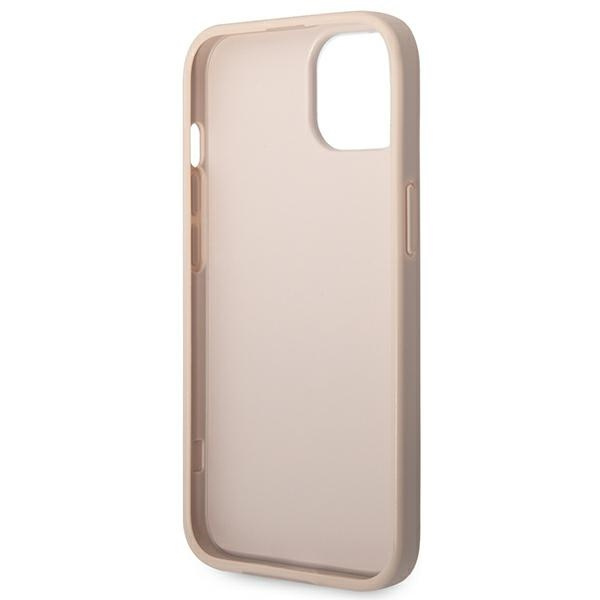 Case Guess iPhone 14 6.1" pink/pink hard case 4G Metal Gold Logo