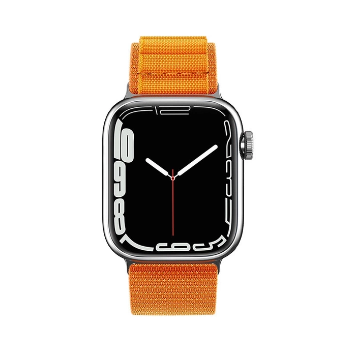 Alpenarmband mit Stahlschließe für Apple Watch 42/44/45/49 mm – Orange