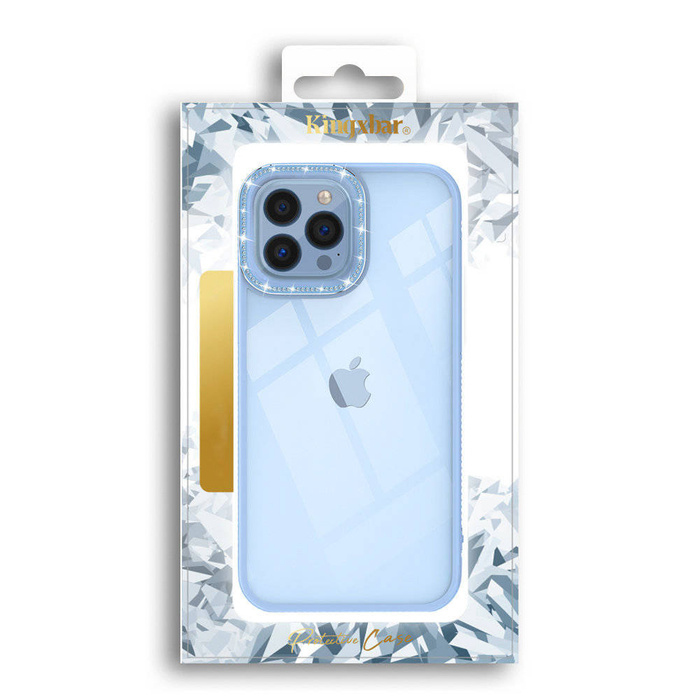 Kingxbar Sparkle Series Hülle iPhone 13 Pro Max mit blauer Kristallrückseite