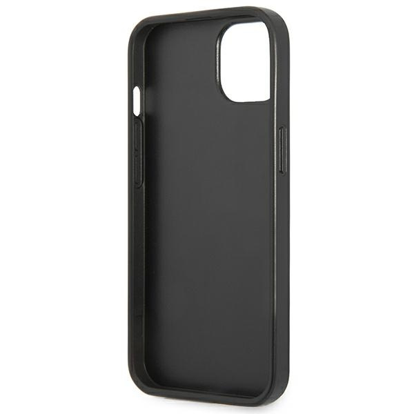 Hülle GUESS Apple iPhone 13 Mini SaffianoTriangle Logo Schwarz Hartcase