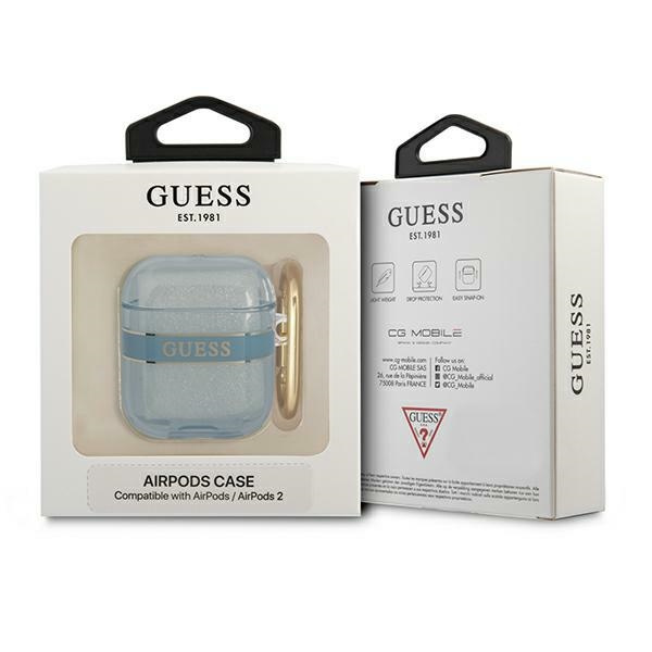 Case GUESS Apple AirPods Cover Strap Collection Blue Case