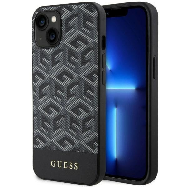 Hülle Guess GUHMP14SHGCFSEK iPhone 14 6.1" schwarz/schwarz hartcase GCube Stripes MagSafe Case