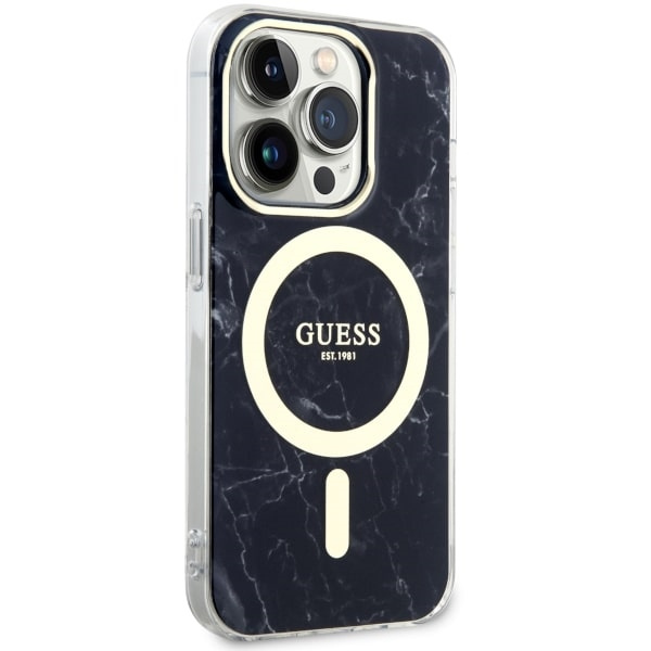 Funda Guess GUHMP14LPCUMAK iPhone 14 Pro 6.1" negro/negro durocase Mármol MagSafe Case