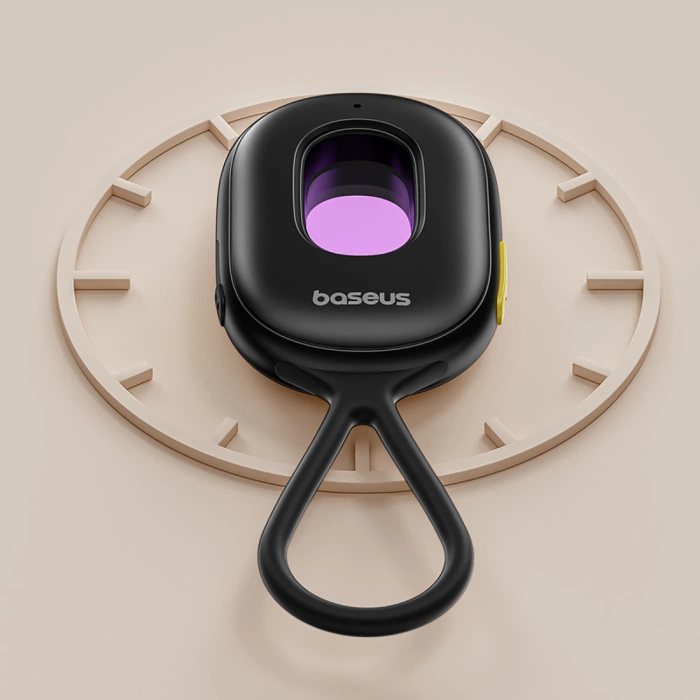 Baseus Heyo Series II Hidden Camera Detector with Alarm and Mini Flashlight + Baseus Simple USB-A - USB-C Cable - Black
