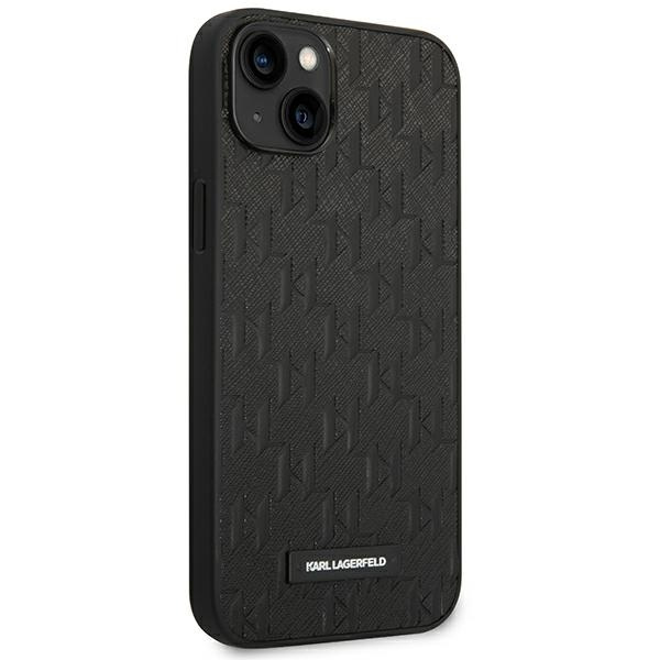 Karl Lagerfeld KLHCP14MSAKLHPK iPhone 14 Plus 6,7" hartcase schwarz/schwarz Saffiano Mono Metall Logo
