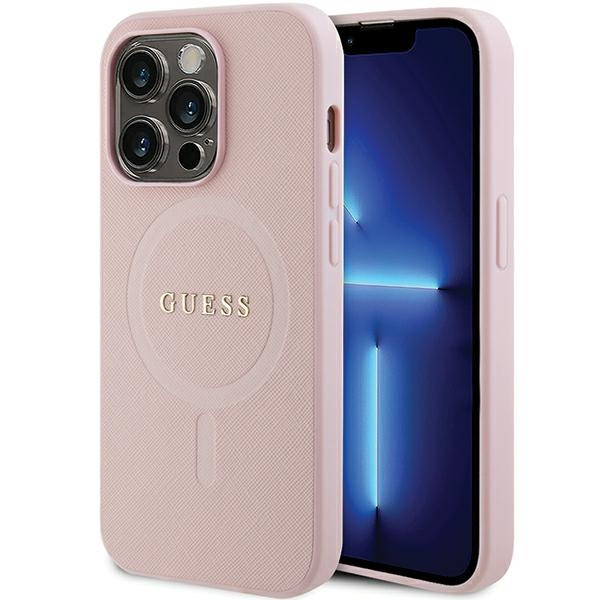Hülle Guess GUHMP14XPSAHMCP iPhone 14 Pro Max 6,7" rosa/rosa hartcase Saffiano MagSafe Case