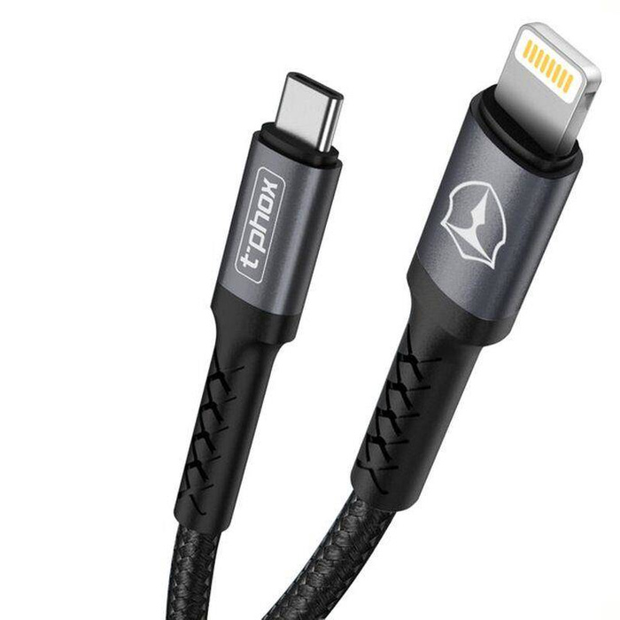 KABEL T-PHOX APACE TYP-C ZU LIGHTNING SCHWARZ 1M 3A PD 18W