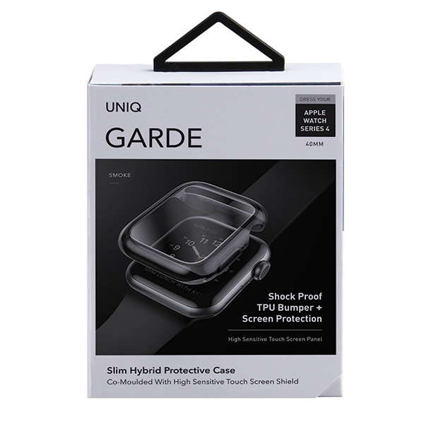 UNIQ coque Garde Apple Watch Série 4/5/6/SE 40mm. gris/gris fumé