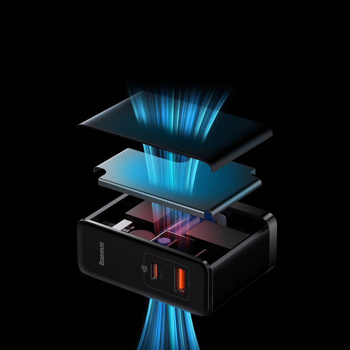 Baseus GaN5 Pro rychlá univerzální nabíječka GaN USB typu C / USB 100W PD3.0, QC4.0+, AFC bílá (CCGP090202)