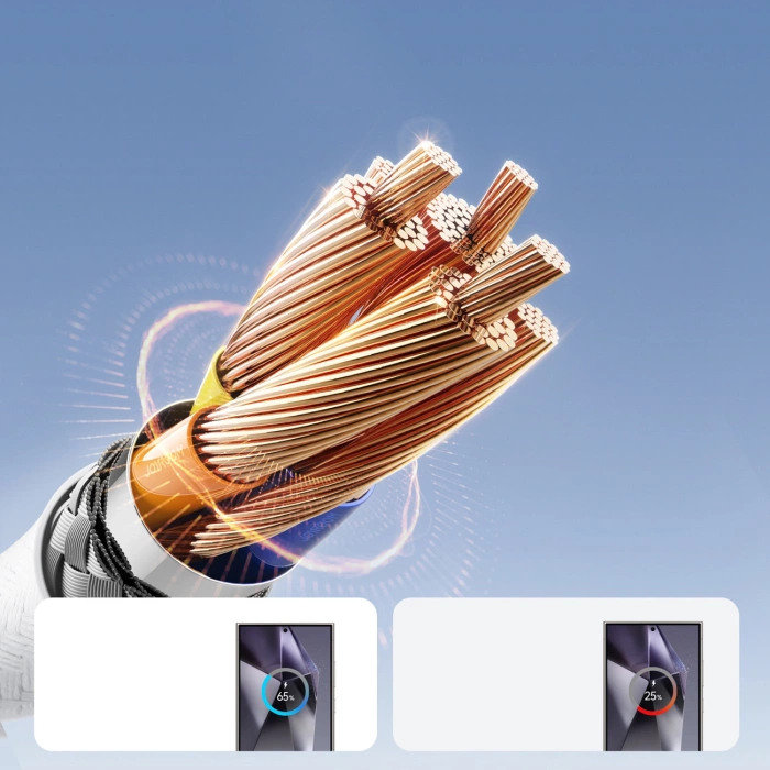 Joyroom S-A28 Flash Series 3A USB-A - USB-C Cable 1m - White