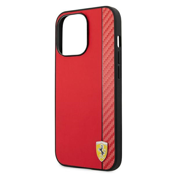FERRARI Apple iPhone 13 Pro Max On Track Carbon Stripe Red Hardcase