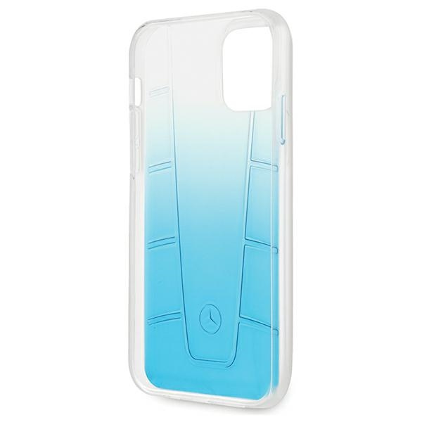 Coque Mercedes Apple iPhone 12 12 Pro Transparent Line Blue Case