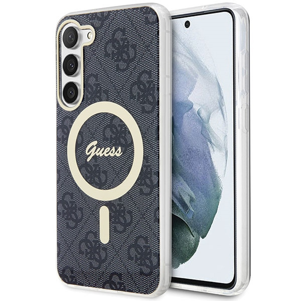 Coque Guess GUHMS23SH4STK S23 S911 noir/noircase 4G MagSage Case