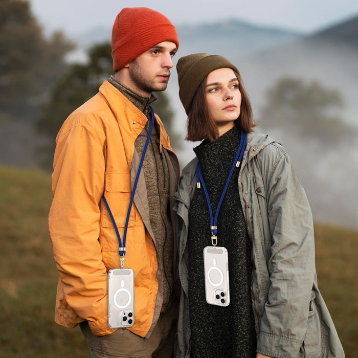 TECH-PROTECT C7S ROPE CROSSBODY STRAP NAVY BLUE/SILVER