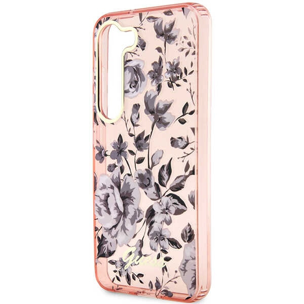 Obal Guess GUHCS23MHCFWSP S23 Plus S916 pink/pink hardcase Flower Collection Case