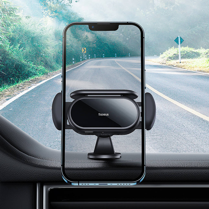 Support de voiture de cockpit automatique solaire Baseus Steel Cannon Pro noir (SUGP010001)