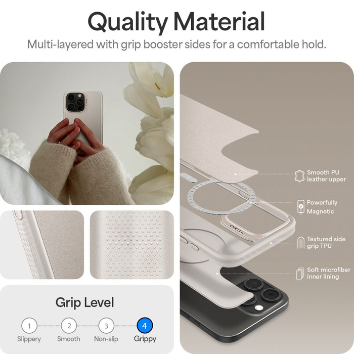 Hülle Spigen Mag MagSafe IPhone CYRILL KAJUK CLASSIC CHARM 16 PRO MAX CREME