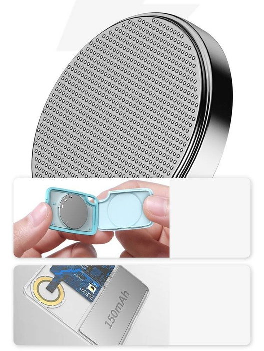 Baseus T2 Schlüsselanhänger Mini Funkschlüssel und sonstiger Objektfinder weiß (ZLFDQT2-02)