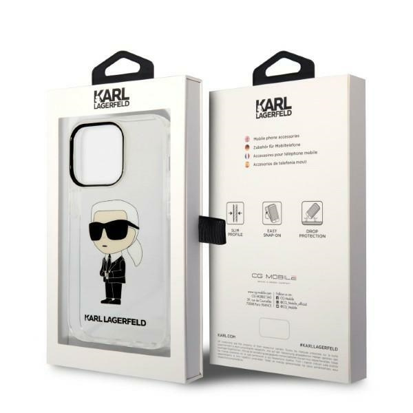 Cover Karl Lagerfeld iPhone 14 Pro Max 6,7" trasparente durocase Ikonik Karl Lagerfeld
