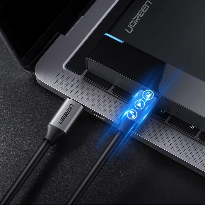 Ugreen US161 50751 USB-C 3.1 / USB-C 3.1 Kabel 1,5 m – Grau