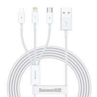 Baseus Superior 3in1 USB cable - Lightning / USB Type C / micro USB 3.5 A 1.5 m White (CAMLTYS-02)