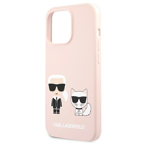 ETUI Karl Lagerfeld KLHCP13LSSKCI iPhone 13 Pro / 13 6.1" hardcase light pink/rose clair Silicone Karl & Choupette CASE