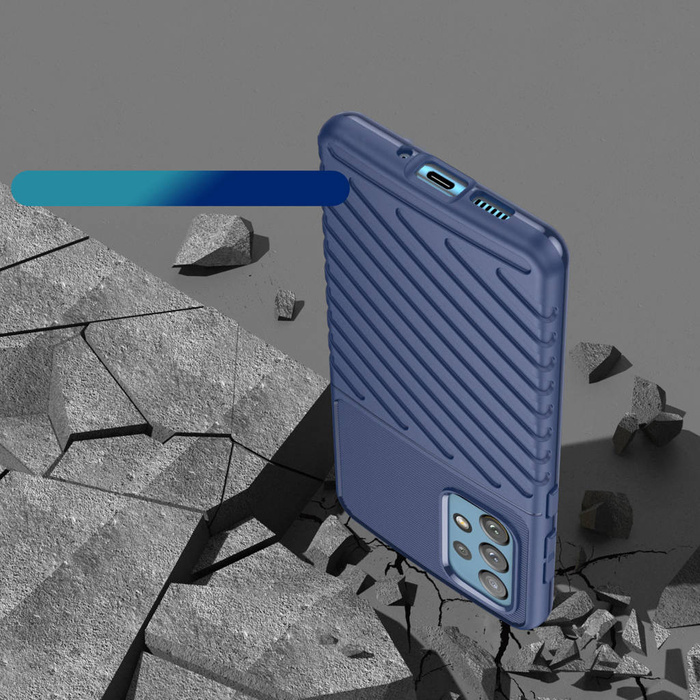 Thunder Case flexible gepanzerte hülle Abdeckung Samsung Galaxy A73 blau