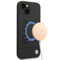Case BMW BMHMP14MSLBLBK iPhone 14 Plus 6.7" black/black hardcase Silicone Signature Logo MagSafe