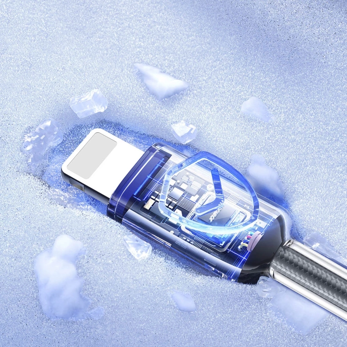 Joyroom S-A42 Crystal-Clear Series 30W USB-C - Lightning cable 1.2m - black