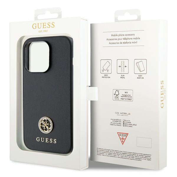 Guess GUHCP14XPS4DGPK iPhone 14 Pro Max 6.7" black/black hardcase Strass Metal Logo