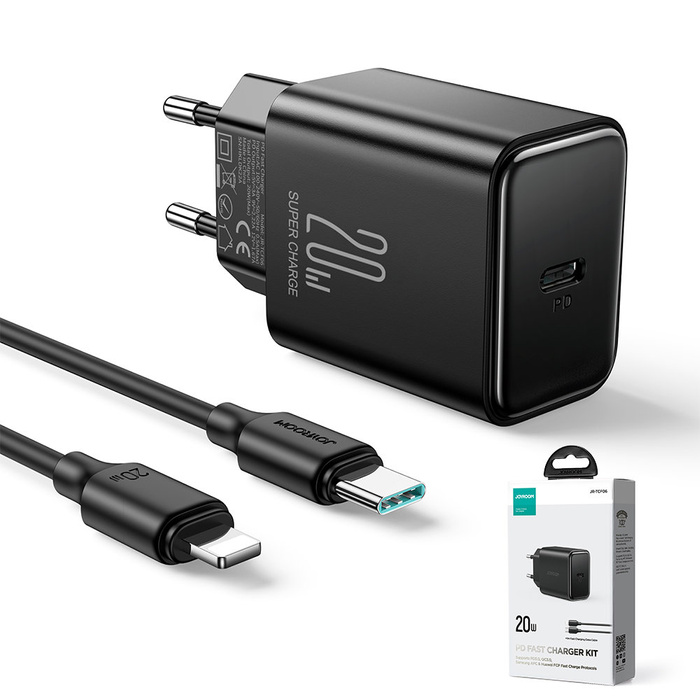 Joyroom JR-TCF06 USB C 20W PD charger - black