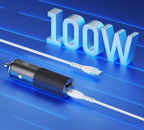 3mk HyperCar Charger 100W Power Delivery ladergerät Autoladegerät 1xUSB-A + 1xUSB-C