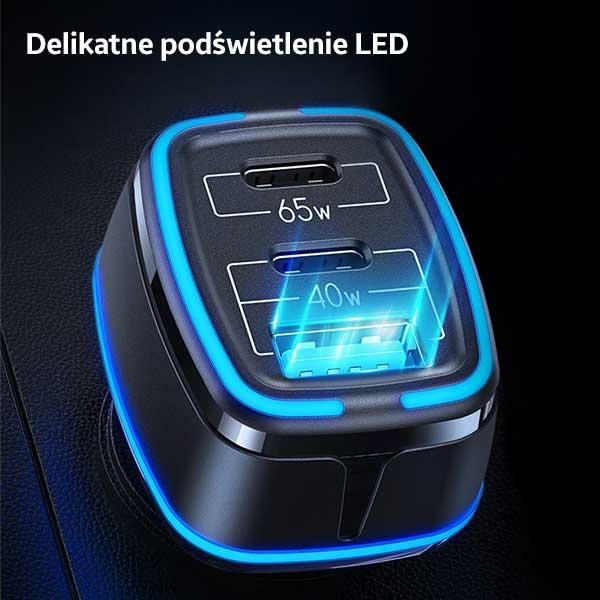 USAMS Charg. 2xUSB-C+1xUSB C24 105W Fast Charge bianco/bianco CC141TC02 (US-CC141)