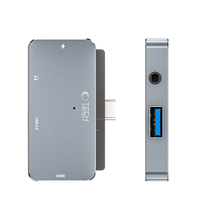 TECH-PROTECT V6-HUB ADATTATORE 4IN1 GRIGIO