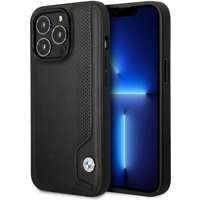 Case BMW BMHCP14X22RBDK iPhone 14 Pro Max 6.7" black/black hardcase Leather Blue Dots