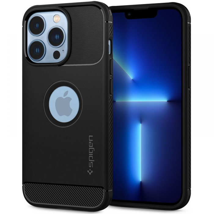 SPIGEN RUGGED ARMOR IPHONE 13 PRO MAX MATTE BLACK CASE