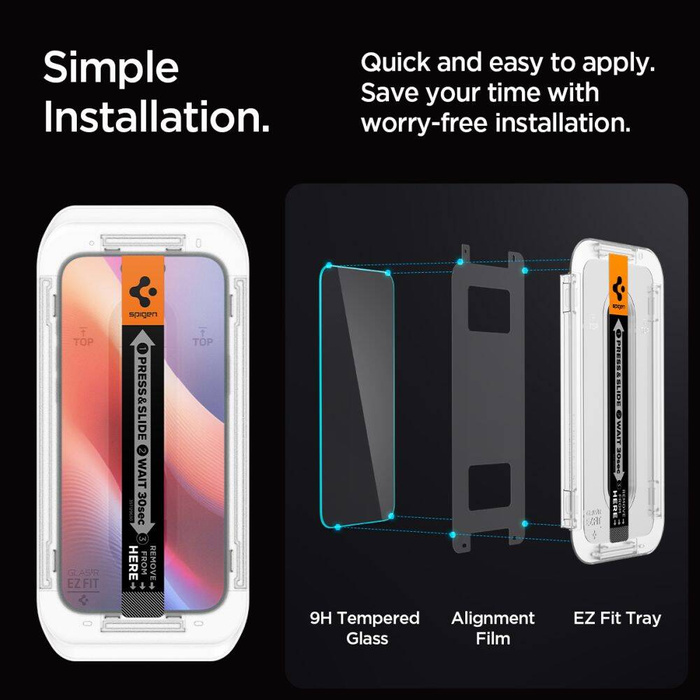 Vidrio Templado Spigen IPhone GLAS.TR "EZ FIT" 16 PRO CLEAR