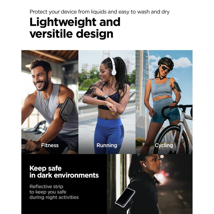 Spigen A703 DYNAMIC SHIELD BRAZALETE NEGRO