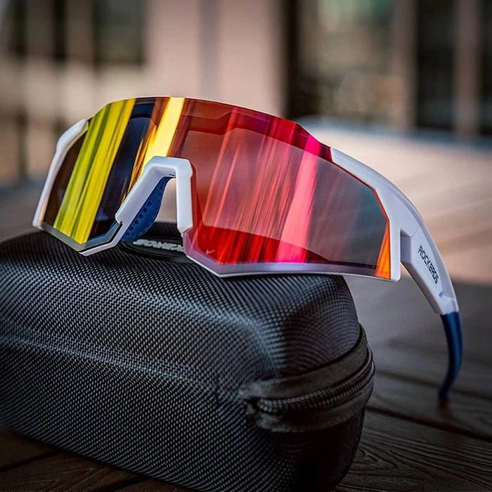 Rockbros SP297 polarisierende Fahrradbrille – weiß