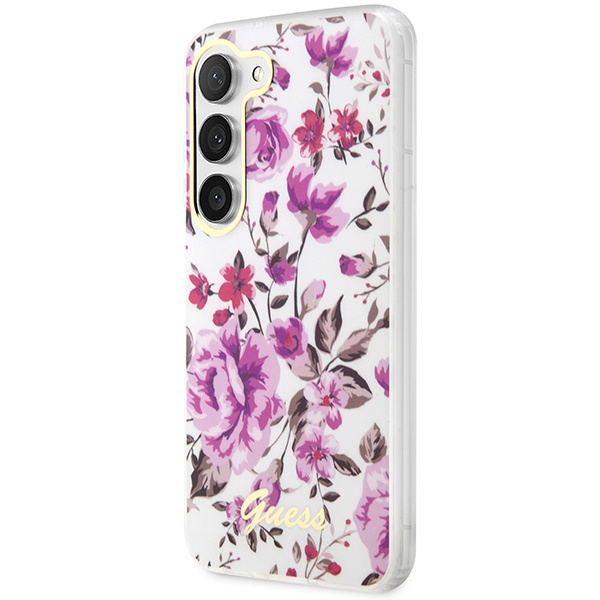 Case Guess Guhcs23shcfwst S23 S911 White/White Hardcase Flower Collection Case