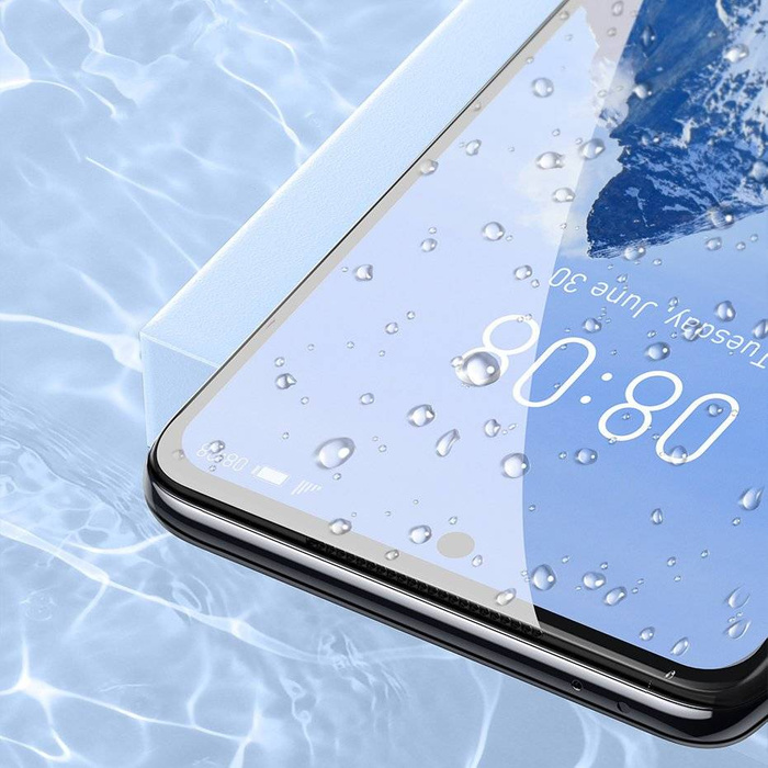 Baseus 0.15mm Protezione in gel per acqua a superficie curva a schermo intero confezione da 2 per Xiaomi Redmi K40 / K40 Pro / Poco F3 trasparente (SGMIK40-02)
