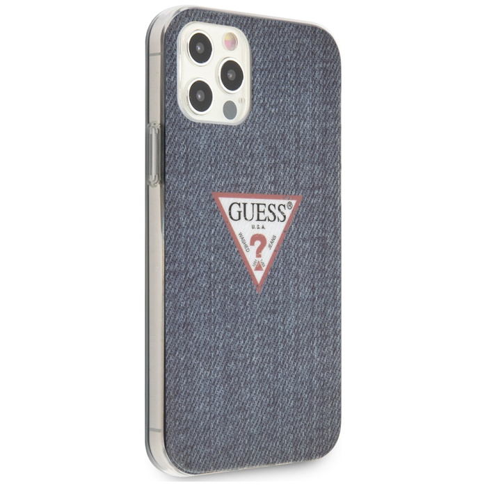 Cover GUESS Apple iPhone 12 Pro Max Jeans Collection GUHCP12LPCUJULDB Blu Navy Hardcase