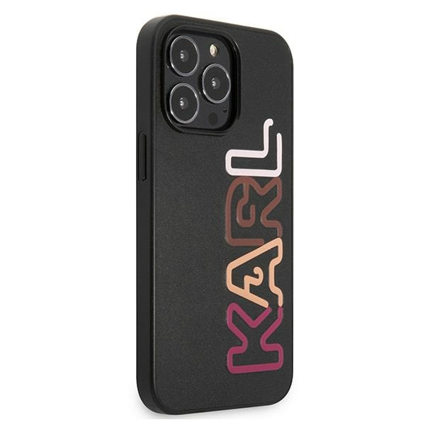 Hülle KARL LAGERFELD Apple iPhone 13 13 Pro Multipink Marke Schwarz Hartcase