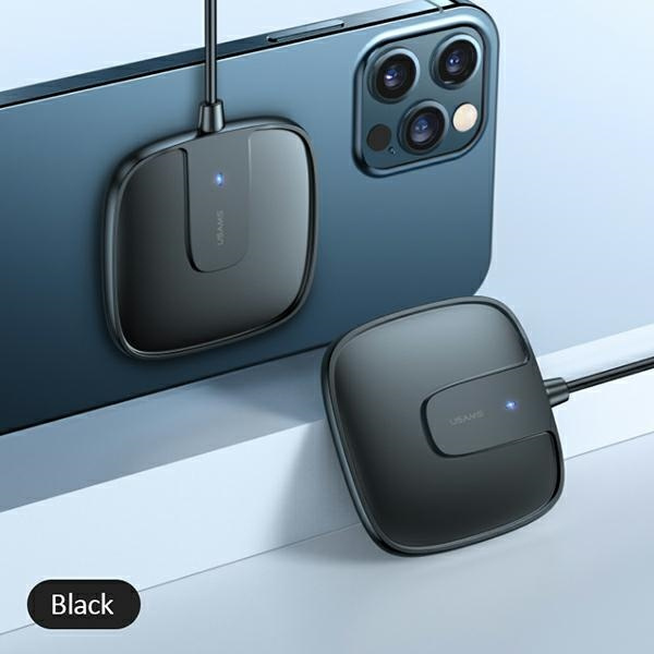 Caricatore Induttivo USAMS Apple iPhone 12 Magnetico W1 15W Extra-sottile US-CD159 CD159DZ01 Nero