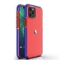 Cover in gel Spring Case con cornice colorata per iPhone 12 mini blu scuro